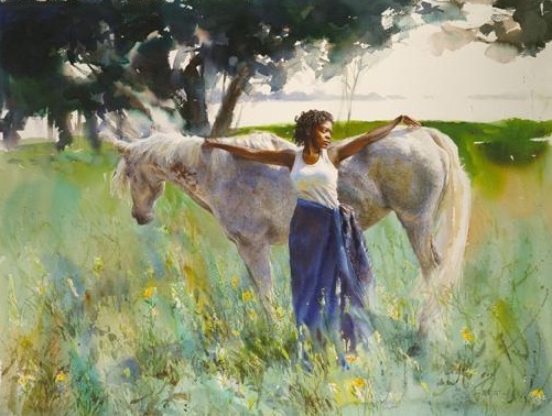 chica y caballo blanco imagenes y arte mary whyte