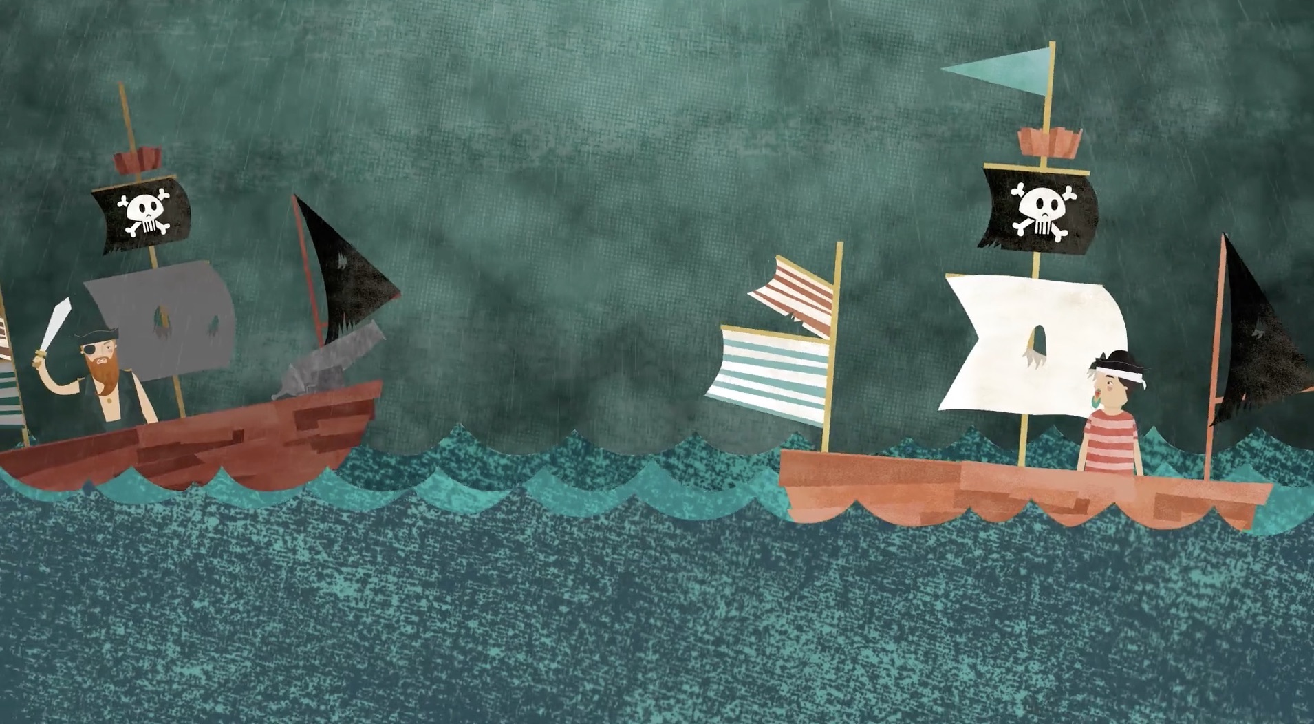 piratas en el mar Mufubufu Ilustración animada Historias Personalizadas Imagenes y Arte